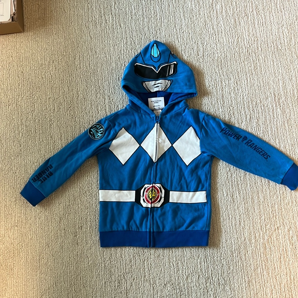 Blue power ranger sweatshirt - size 6.
